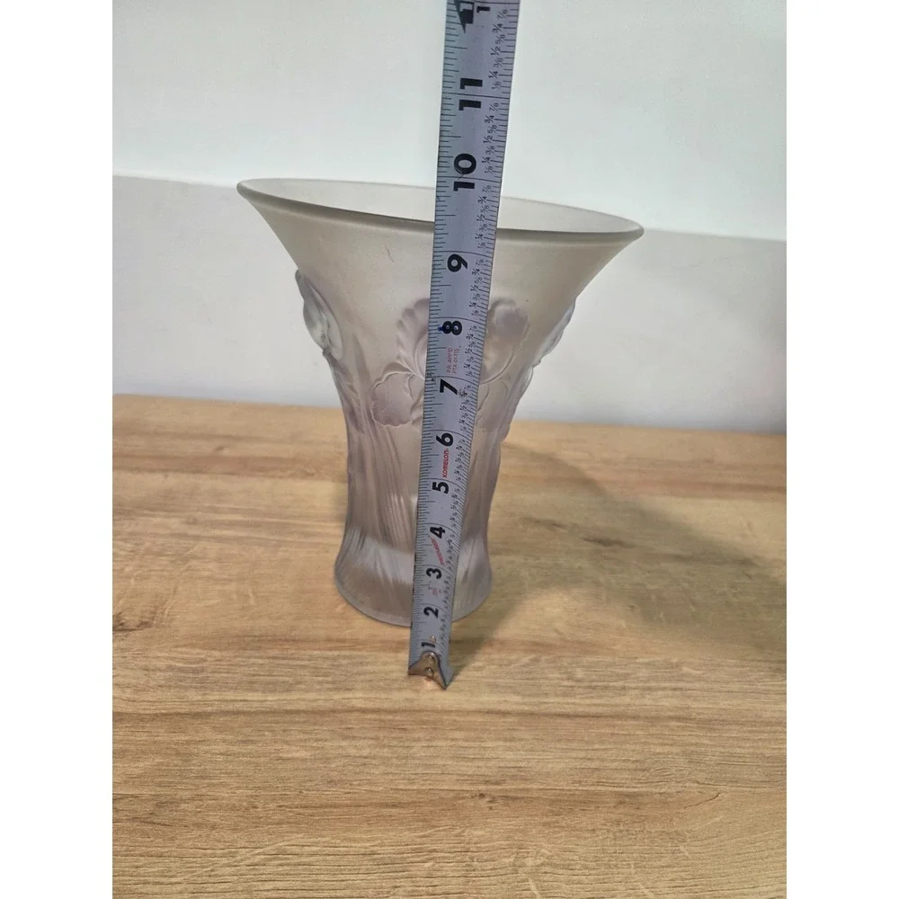 Vintage 1930s Josef Inwald Barolac Purple Satin Glass Vase Iris Czech Art Deco
